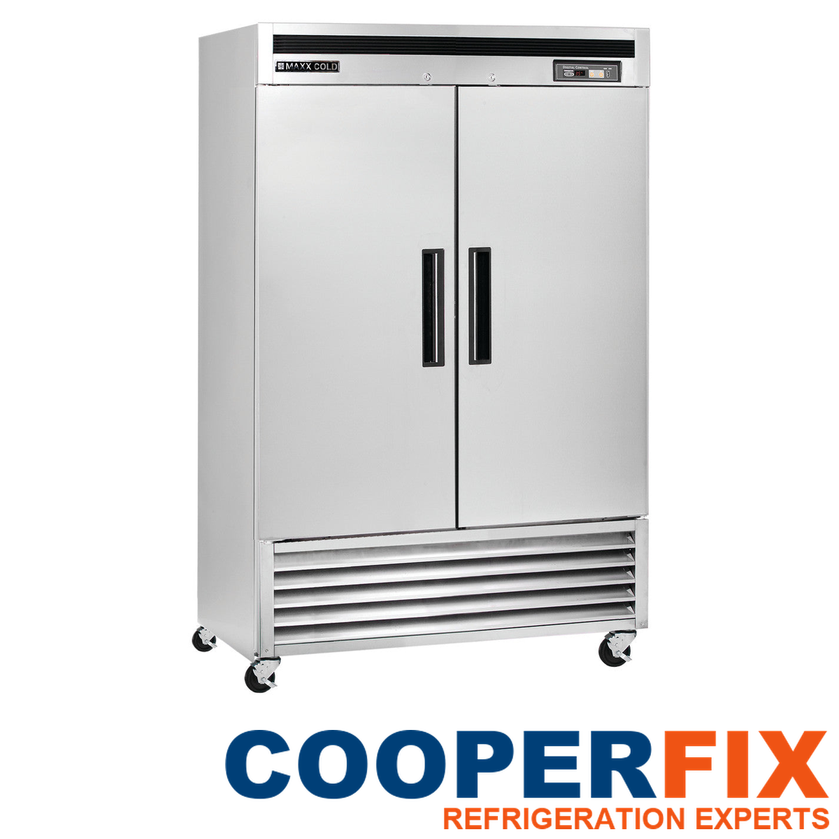 Maxx Cold MCR-49FDHC two-door stainless steel commercial reach-in refrigerator
