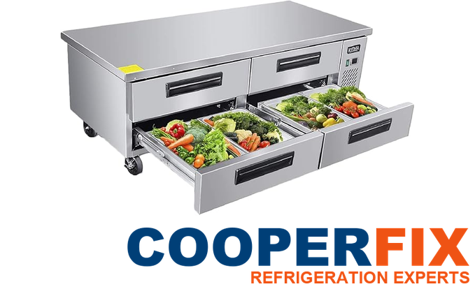 Kitma FCC-76R commercial refrigerated chef base with four drawers