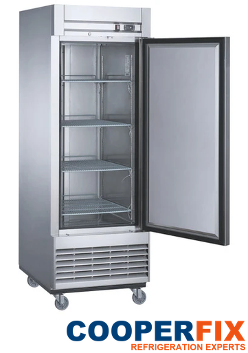 Vortex Signature VS-1F-28 reach-in freezer with its door open