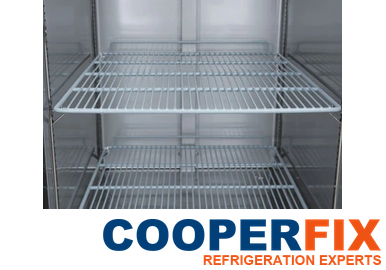 Open cabinet view of Vortex Signature VS-1F-28 reach-in freezer