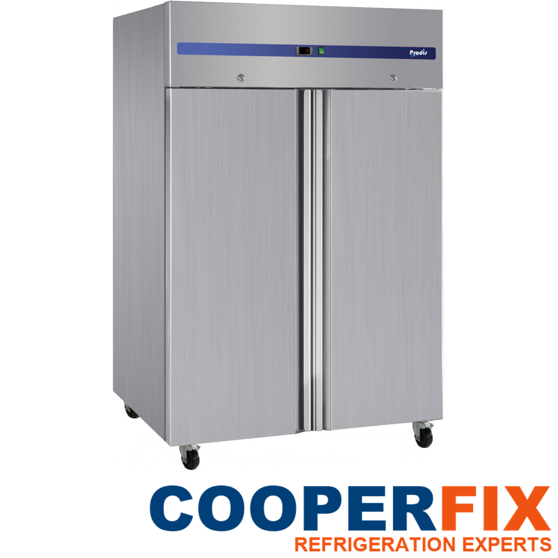 Prodis GRN-2R two-door stainless steel commercial service refrigerator