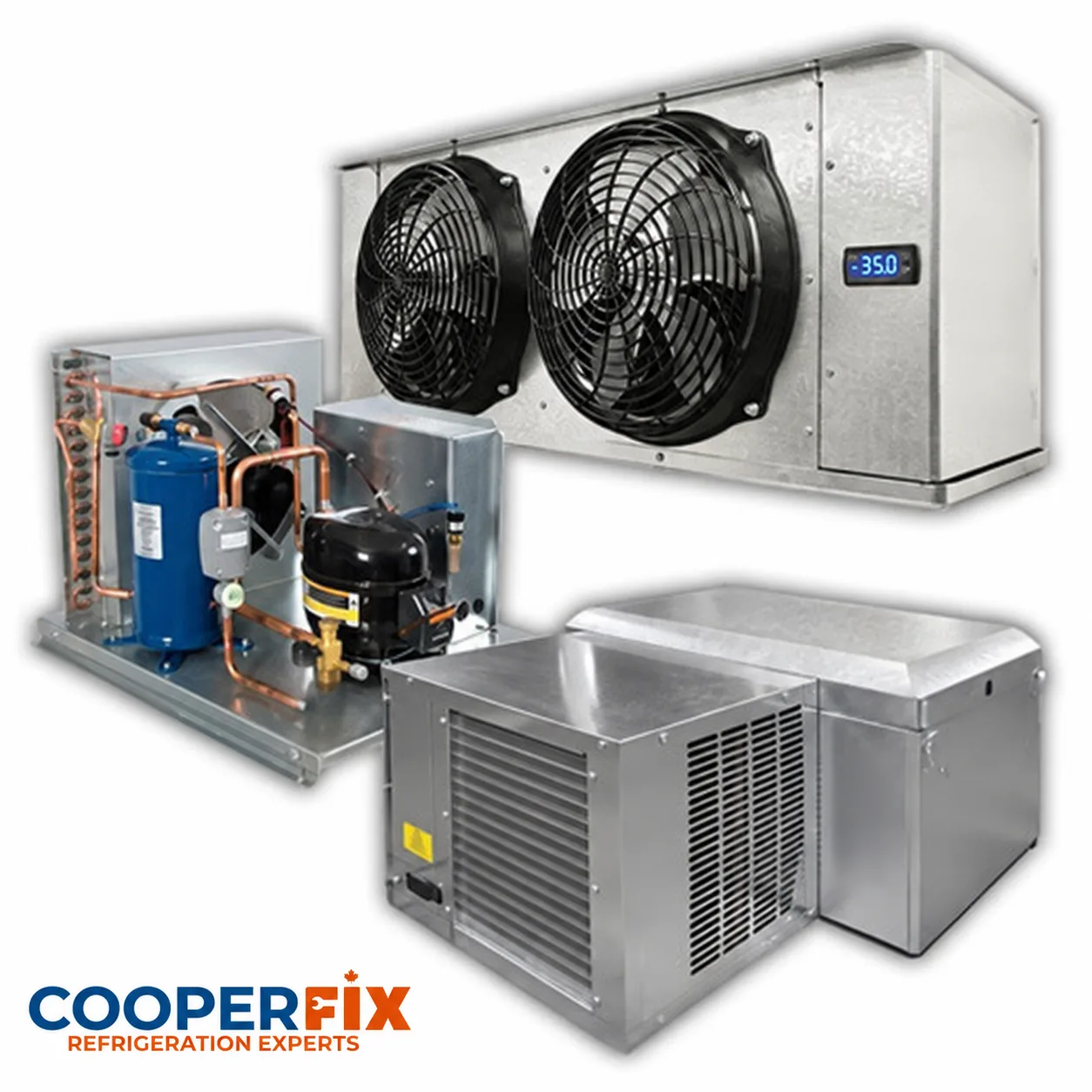 Illustration of commercial refrigeration equipment