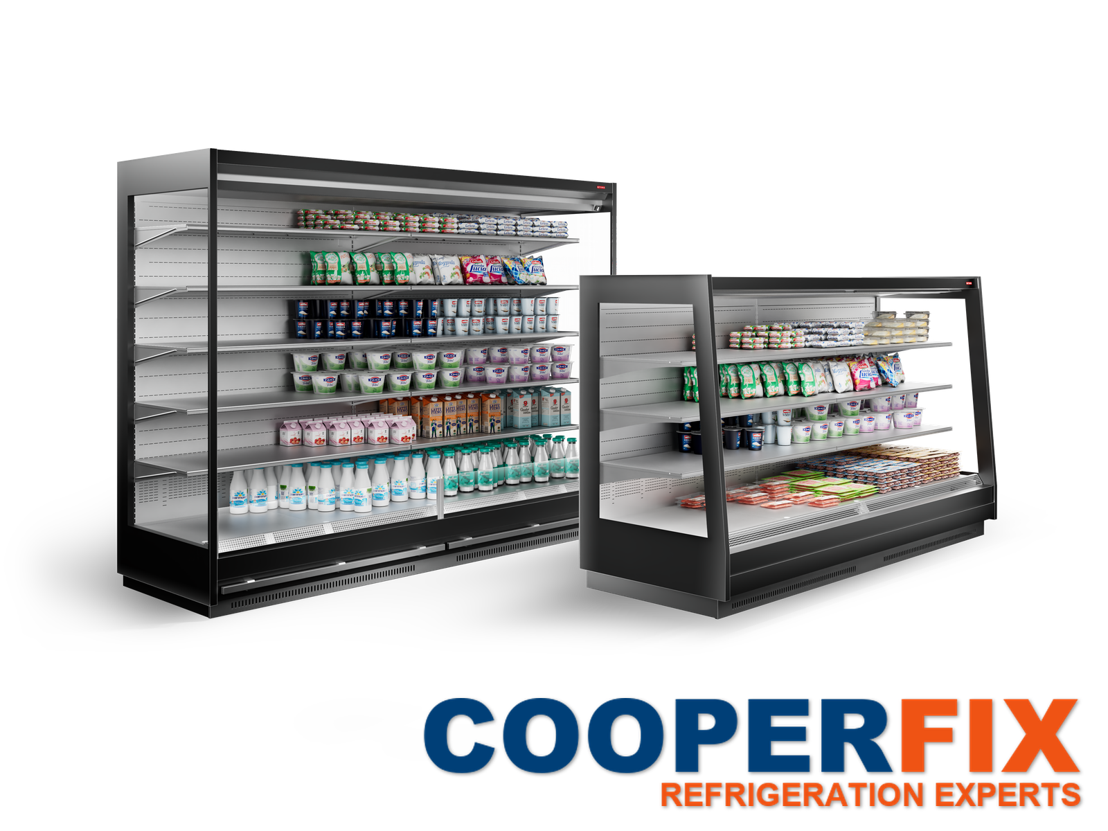 Large open-front Arneg PANAMA 3 LX multi-deck refrigerated displays.